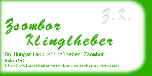 zsombor klinglheber business card